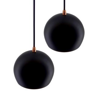 Pendente Bola Preto/Cobre /2 3002