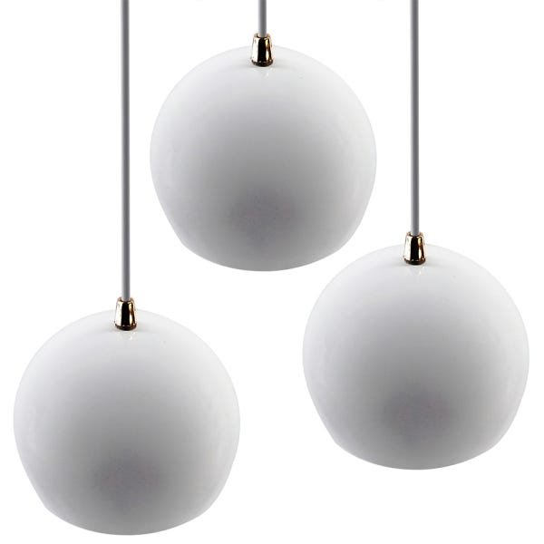 Pendente Bola Branco/Cobre /3 3003