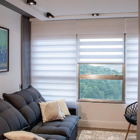 Persiana Double Vision Branca - 1,30m x 2,20m