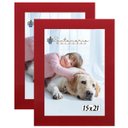 Ver imagem 1 de Kit 2 Molduras Porta Retrato 15X21 Vermelho