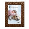 Moldura Porta Retrato 15x21 3cm Relevo Marrom - 1