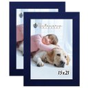 Ver imagem 1 de Kit 2 Molduras Porta Retrato 15X21 Azul