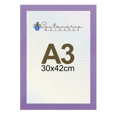 Moldura Porta Retrato A3 30x42 Lilás