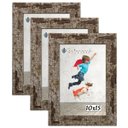 Ver imagem 1 de Kit 3 Molduras Porta Retrato 10X15 Marrom