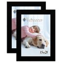 Ver imagem 1 de Kit 2 Molduras Porta Retrato 15X21 Preto