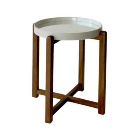 Mesa Lateral Dubai Baixa - Branco