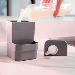 Porta Detergente e Esponja 500 Ml Compacto Branco Trium - 3