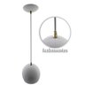 Pendente Bola Branco/Dourado /1 3001 - 3