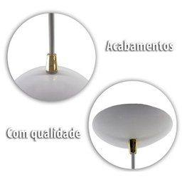 Pendente Bola Branco/Dourado /1 3001 - 5