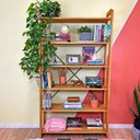 Ver imagem 1 de Estante 6 Prateleiras de Madeira Pinus Linea Ample Nozes