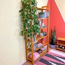 Ver imagem 2 de Estante 6 Prateleiras de Madeira Pinus Linea Ample Nozes