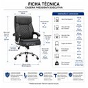 Ver imagem 6 de Poltrona Presidente Luxo Confort com Molas Ensacadas Preta