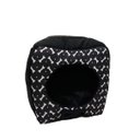 Ver imagem 3 de Mini Cama Cabana Toca para Cachorro e Gato Preto - Simba Dog