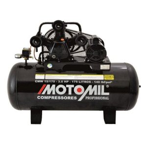 Compressor De Ar Motomil Cmw-15/175I 15 Pés 175 Litros 140 Libras 220/380V Trifásico
