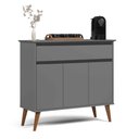 Ver imagem 3 de Aparador Buffet Sala Zeus 3 Portas 1 Gaveta - Rede Móveis