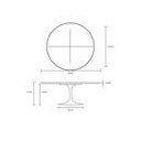 Ver imagem 3 de Mesa de Jantar Tulipa Saarinen Redonda 90cm Mármore Branco Extra - Branco