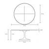 Ver imagem 3 de Mesa de Jantar Tulipa Saarinen Redonda 90cm Mármore Branco Extra - Branco