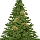 Ver imagem 3 de Kit 4 Enfeites Árvore Natal Mini Guarda Chuva Arabesco Glitter Dourado 12cm - Magizi