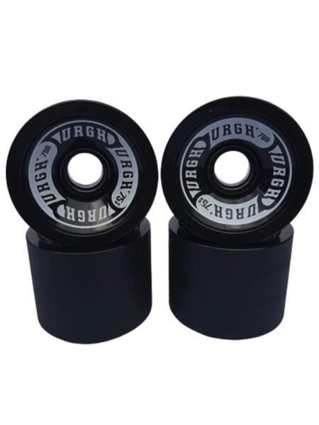 Roda Importada Long Wheels Preta 75Mm - 1