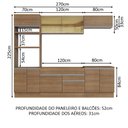 Ver imagem 4 de Armário de Cozinha Completa 270cm Rustic Glamy Madesa 10