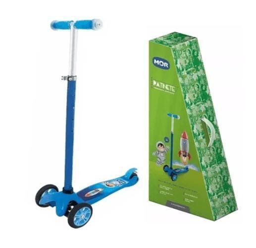 Patinete 3 Rodas Infantil Azul Mor Com Regulagem Altura - 1