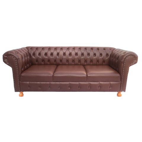 Conjunto c/ 2 Sofás Chesterfield Capitone Luis XV Corano Café 1,80M / Decoracao , sala tv estar, rec
