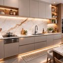 Ver imagem 6 de Placa de Efeito Mármore Flexível Spc 2,80x1,22m 0,3cm de Espessura À Prova D`água - Crema Imperial