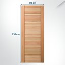Ver imagem 2 de Folha de Porta Maciça em Eucalipto Acabamento Natural 210x80cm PM95 Clean Cruzeiro Portas