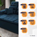 Ver imagem 4 de Sofá Retrátil e Reclinável 180cm Suede com Molas Espirais Europa King House