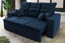 Ver imagem 1 de Sofá Retrátil e Reclinável 180cm Suede com Molas Espirais Europa King House