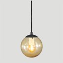 Ver imagem 3 de Pendente Globo Esfera de Vidro Âmbar 14cm - Preto