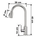 Ver imagem 6 de Kit Cuba Gourmet Quebec 62cm Aço Inox 304 e Torneira Gourmet Roma Aço Inox Goldenx