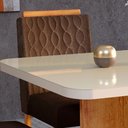 Ver imagem 4 de Mesa de Jantar Tampo Mdf e Vidro 1,0m X 1,0m Naturalle Roma Bom Pastor