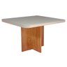 Mesa de Jantar Tampo Mdf e Vidro 1,0m X 1,0m Naturalle Roma Bom Pastor - 2
