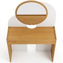 Ver mais imagens de Penteadeira Camarim com Espelho Redondo 1 Gaveta 90cm Make B02 Branco Naturalle - Lyam Decor