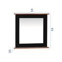 Ver imagem 2 de Espelheira para Banheiro Retangular Dália 3060-60 Linz Móveis - Preto/imbuia Glazer