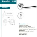 Ver imagem 2 de Fechadura Squadro Preta Roseta 527 Haga Externa