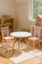 Ver imagem 1 de Kit Mesa Infantil Eames Branca 60cm + 2 Cadeiras Tiffany Infantil Rosa