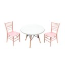 Ver imagem 2 de Kit Mesa Infantil Eames Branca 60cm + 2 Cadeiras Tiffany Infantil Rosa