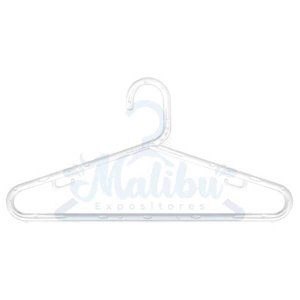 Cabide Adulto Transparente Modelo Tradicional 8 mm 40 Unid.