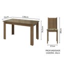 Ver imagem 3 de Conjunto Sala de Jantar Mesa Tampo de Vidro 6 Cadeiras Isla Madesa