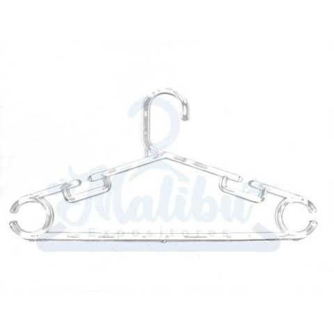 Cabide Duas Cavas Adulto Transparente Antiderrapante 150 Un