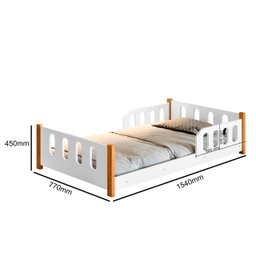 Cama Montessoriana Inf com Grade Camila Br com Colchão - 4 Cama Montessoriana Inf com Grade Camila Br com Colchão - 4