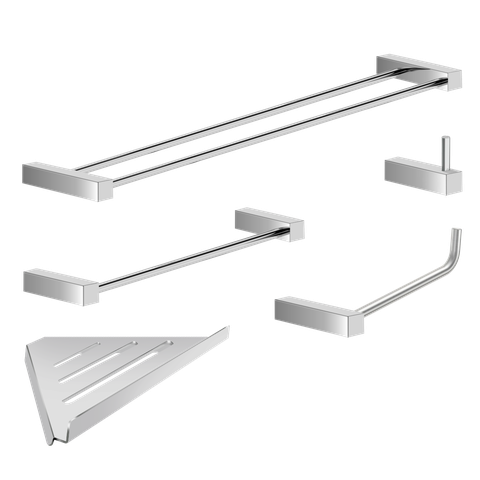 Kit de Acessórios para Banheiro Escovado 5 Peças 2160tr Grego Metal