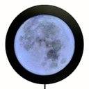 Ver imagem 2 de Luminária Lua Cheia Abajur Parede Moldura Preto 28cm
