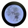Luminária Lua Cheia Abajur Parede Moldura Preto 28cm - 2