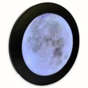 Ver imagem 1 de Luminária Lua Cheia Abajur Parede Moldura Preto 28cm