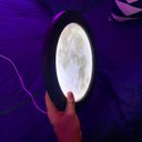 Ver imagem 6 de Luminária Lua Cheia Abajur Parede Moldura Preto 28cm