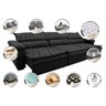 Sofá Retrátil e Reclinável 3.52m Molas Ensacadas Cama inBox Botonê Espuma Viscoelástico Preto - 3
