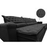 Sofá Retrátil e Reclinável 3.52m Molas Ensacadas Cama inBox Botonê Espuma Viscoelástico Preto - 4